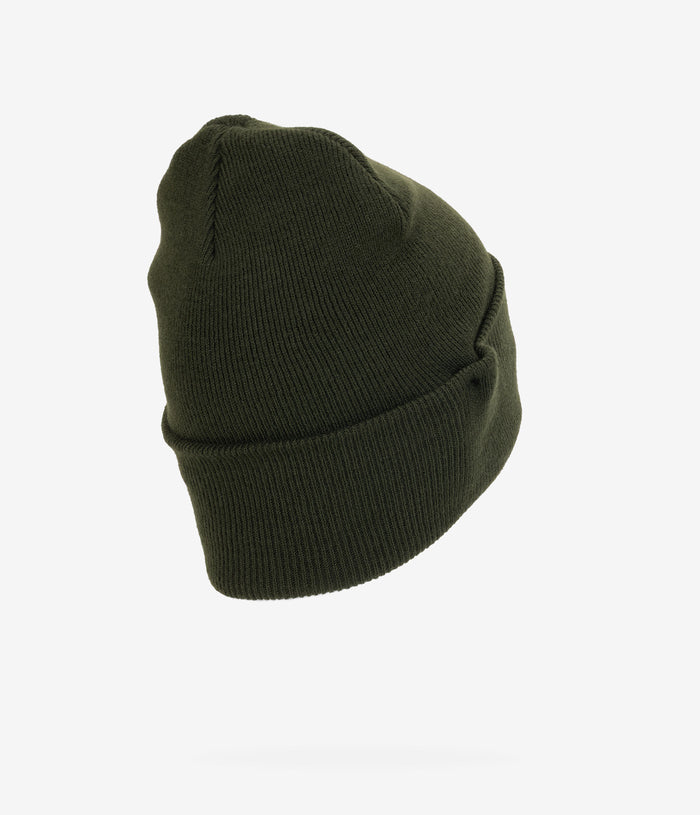 CAT Apparel Label Cuff Beanie - Army Moss