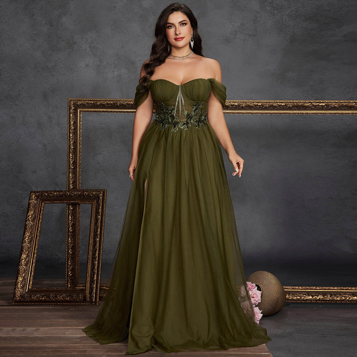 Charming Glamorous Elegant Women Plus Size Evening Gowns Prom Dresses - Rosymae