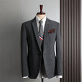 Checkered Men's 3 Piece Korean Slim Fit Professional Business Casual Suit Set - Rosymae