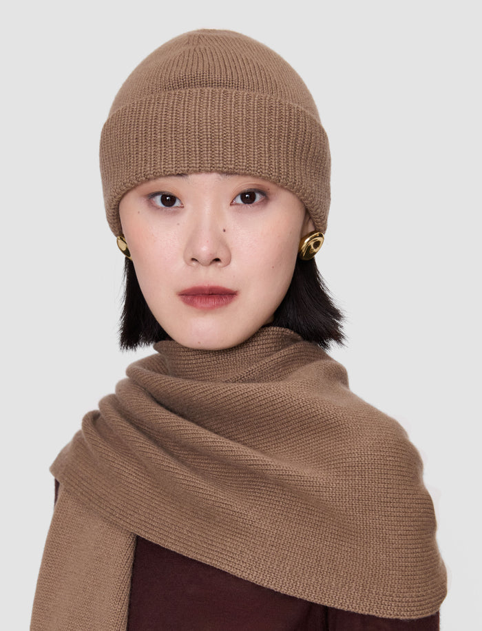 Brown Chia Pure Cashmere Hat - Joseph