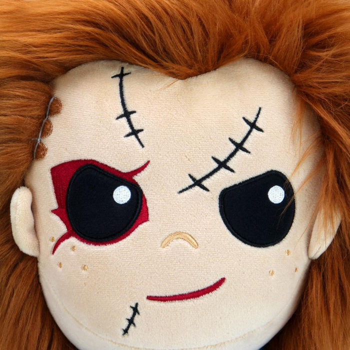 Chucky HugMe vibrating 16-inch plush toy featuring a soft plush material and detailed Chucky doll design.