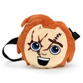 Chucky plush wearable Phunny Pack with strap, featuring detailed plush design of the horror character, ideal for fans and collectors.