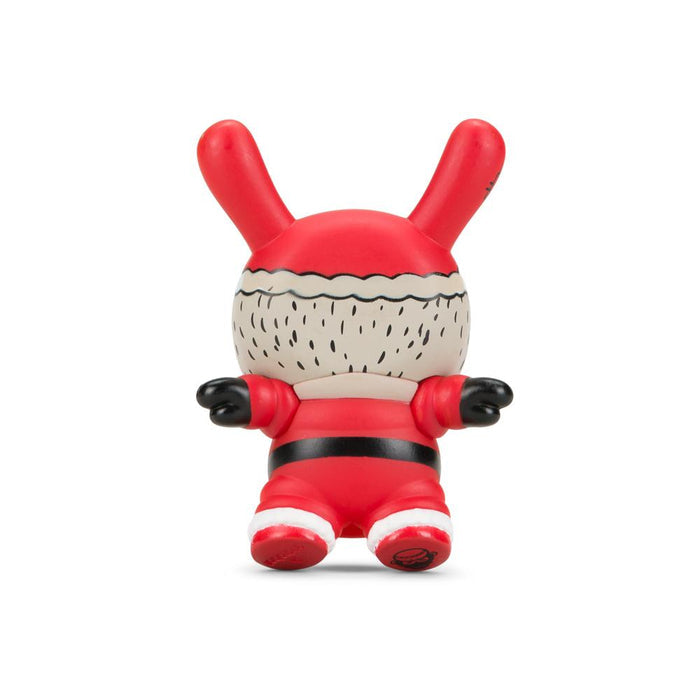 Chunky Santa-themed Dunny vinyl figure by Alex Solis, featuring holiday design and festive details.