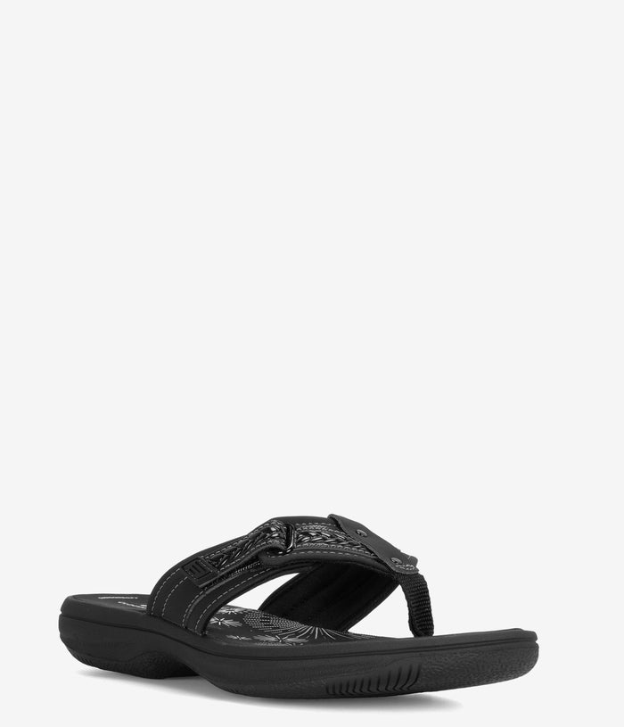 Clarks Breezey Sun Sandals - Black