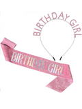 Classic Birthday Girl Ensemble – Elegant Headband and Shimmering Shoulder Strap Set Mia Belle Girls