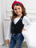Classic Black Girls Bow Pin Vest by Kids Couture Mia Belle Girls