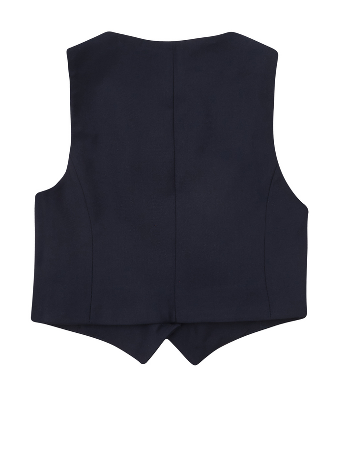 Classic Navy Girls Bow Pin Vest by Kids Couture Mia Belle Girls