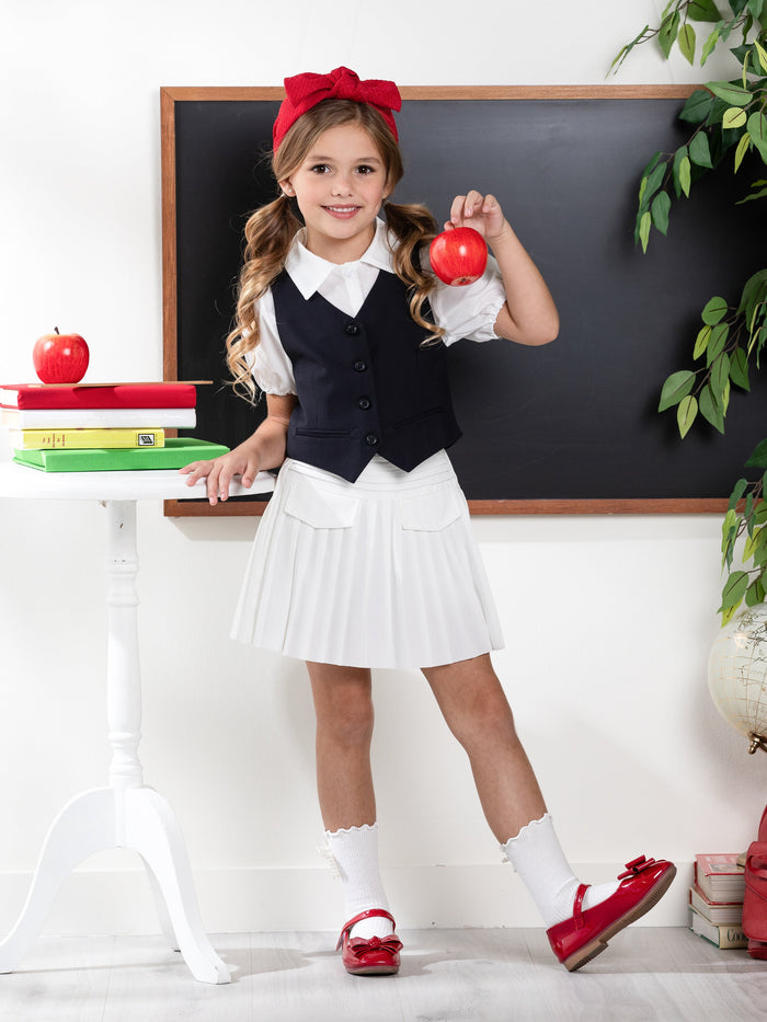 Classic Navy Girls Vest by Kids Couture Mia Belle Girls