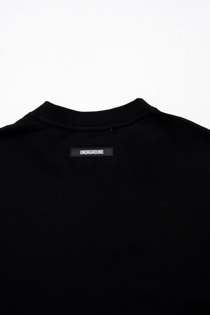 CODE OF SILENCE TEE- (BLACK/CLOUD BLUE)