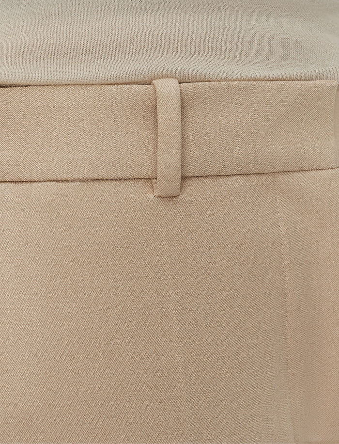Beige Coleman Long Gabardine Stretch Trousers - Joseph
