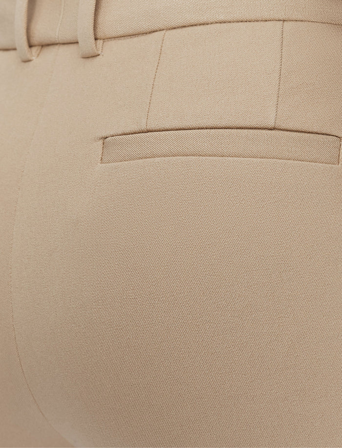 Beige Coleman Long Gabardine Stretch Trousers - Joseph