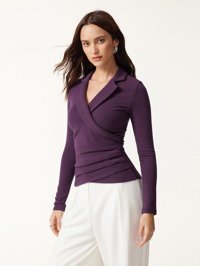 OGLmove Collared Surplice Top
