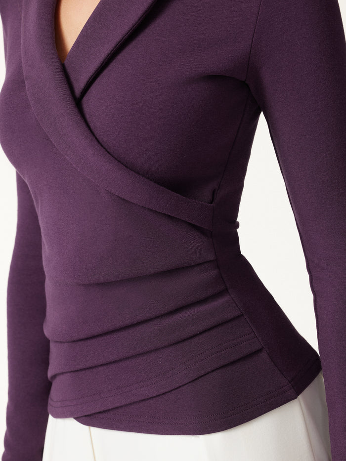 OGLmove Collared Surplice Top
