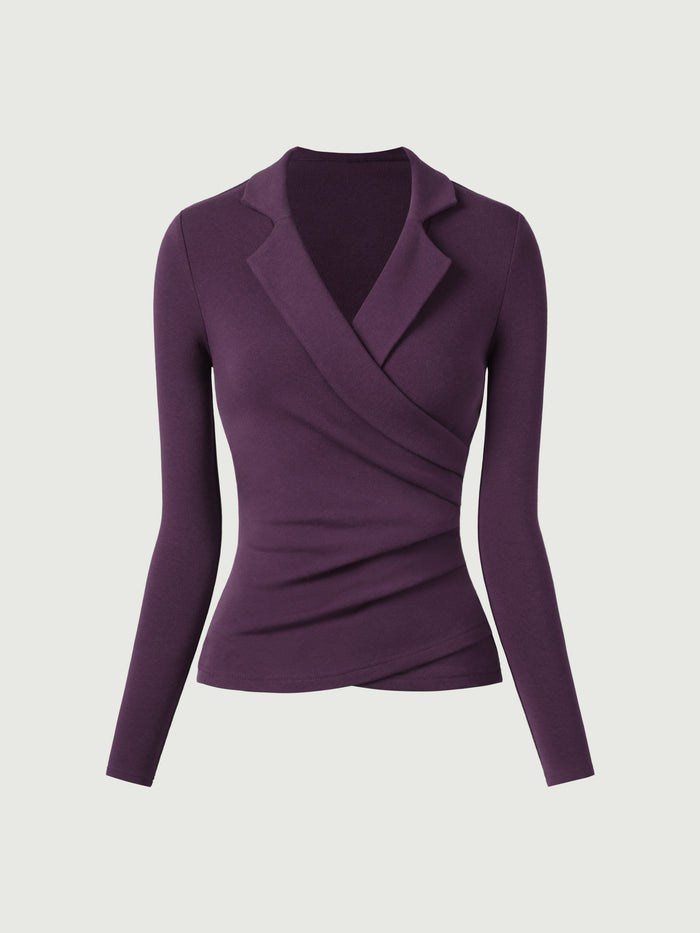 OGLmove Collared Surplice Top