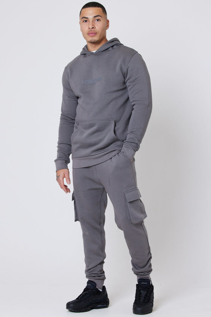 Compton Street Cargo Fleece Tracksuit - Pewter