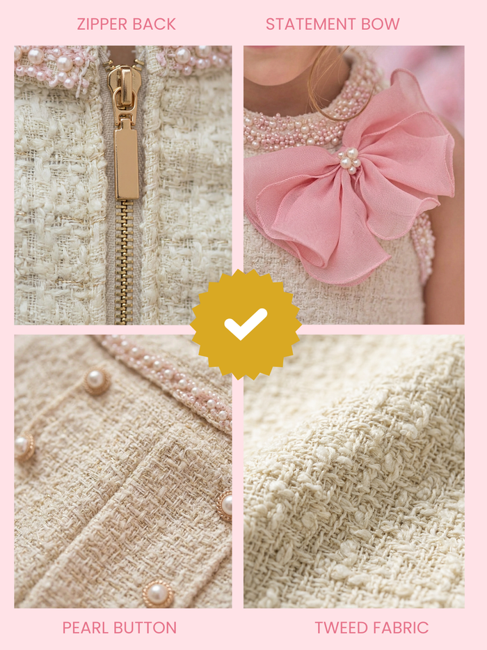 Confident Little Diva Halter Tweed Top and Short Set Mia Belle Girls
