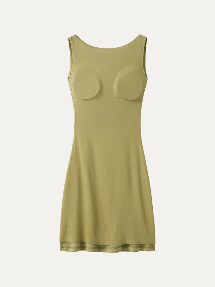 OGLmove Cooling Open Back Bandless Bra Mini Dress