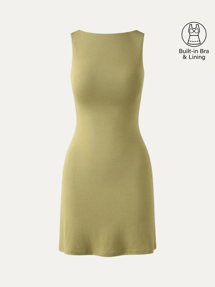 OGLmove Cooling Open Back Bandless Brami Mini Dress