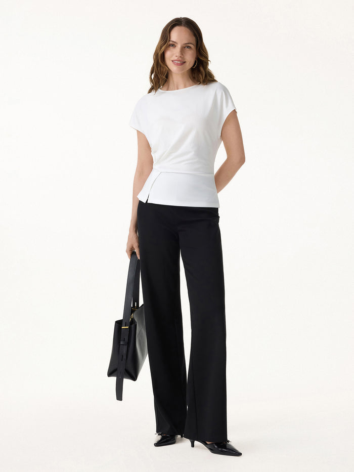OGLmove Cooling Ponte Relaxed Round Neck Tucked Top