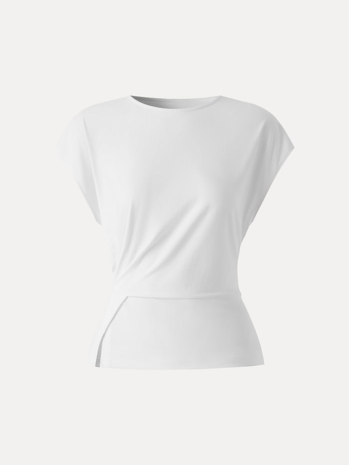 OGLmove Cooling Ponte Relaxed Round Neck Tucked Top