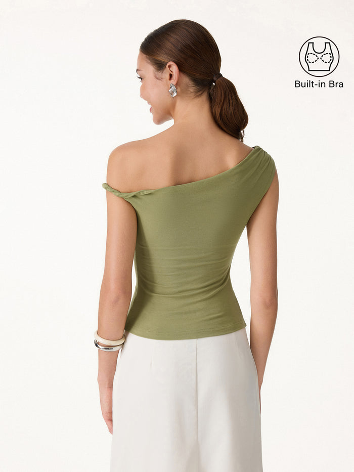 OGLmove CoolTouch Asymmetrical Shoulder Bra Top