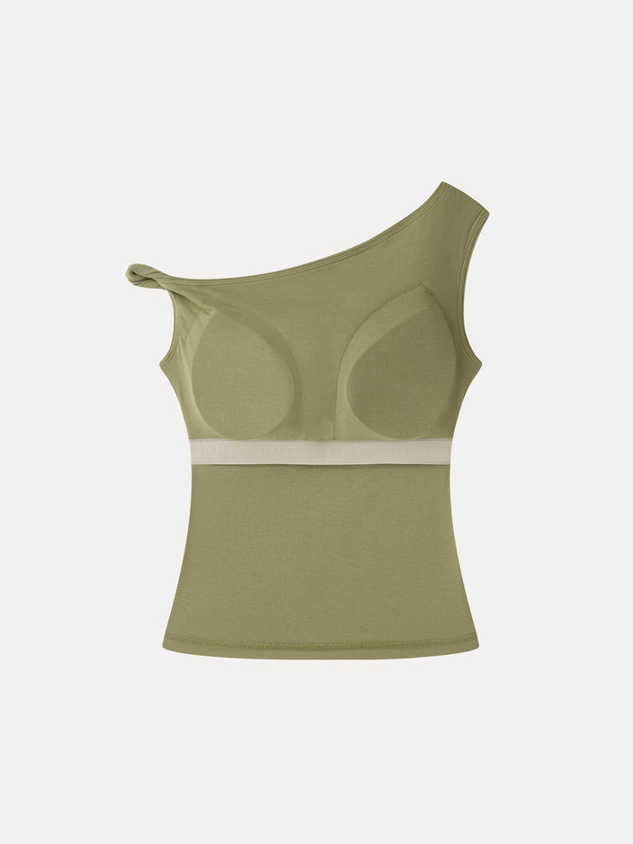 OGLmove CoolTouch Asymmetrical Shoulder Bra Top