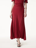 OGLmove CoolTouch Flowy Maxi Flared Skirt Orange Flame XS