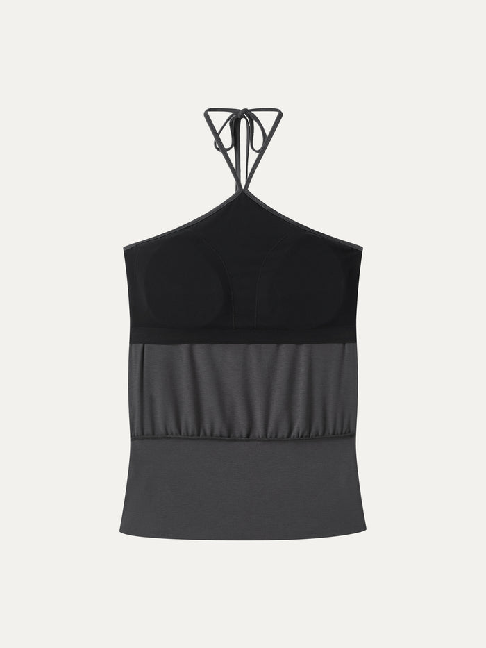 OGLmove Halter Ruched Hem Bra Top
