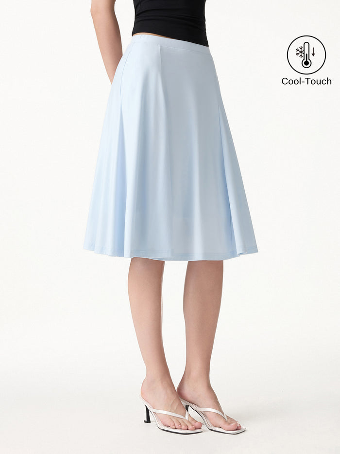 OGLmove CoolTouch Midi Circle Flare Skirt with Pockets Blue Air XS