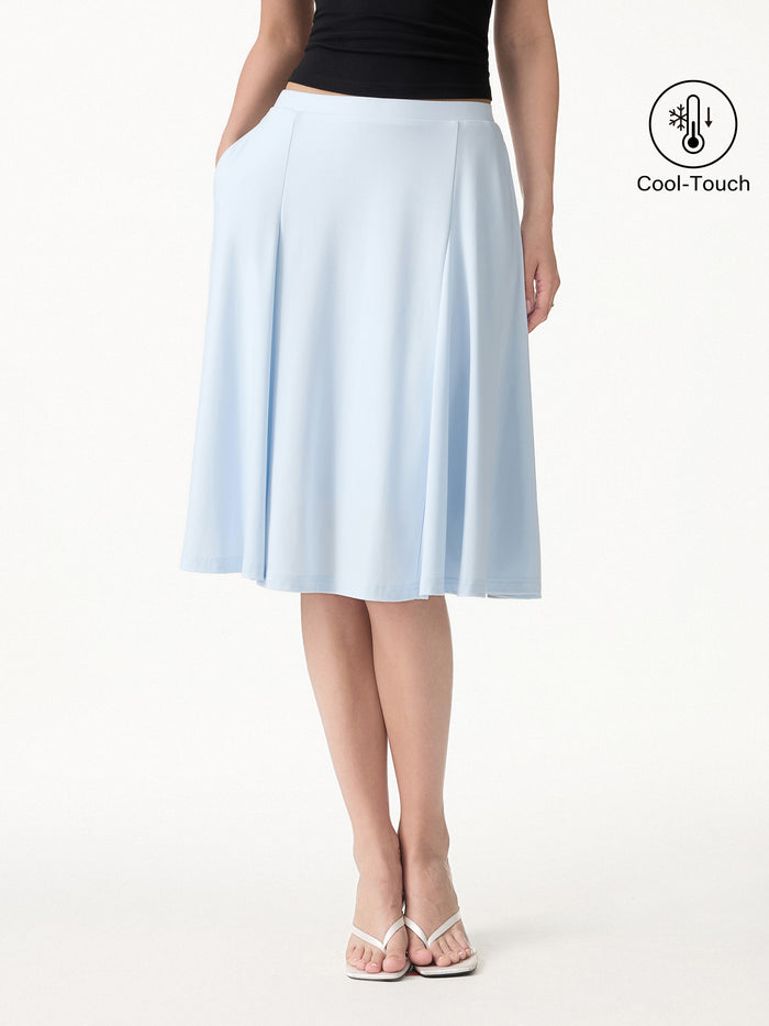 OGLmove CoolTouch Midi Circle Flare Skirt with Pockets