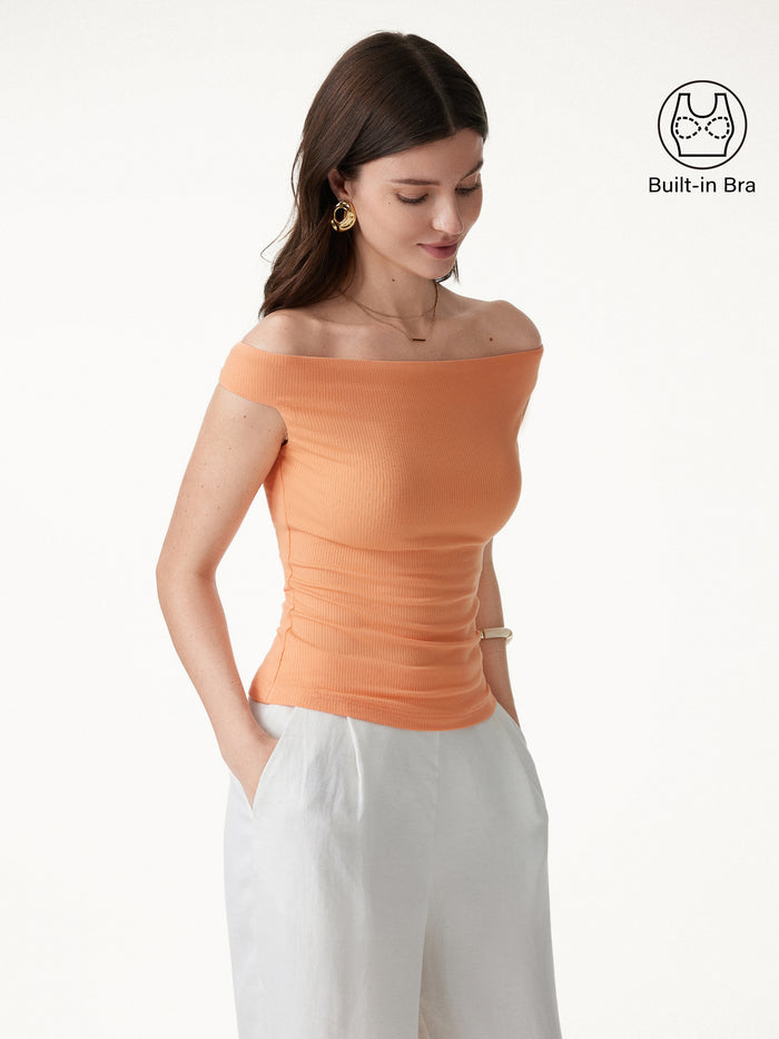 OGLmove CoolTouch Off-the-Shoulder Contour Bra Top