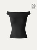 OGLmove CoolTouch Off-the-Shoulder Contour Bra Top Black XS
