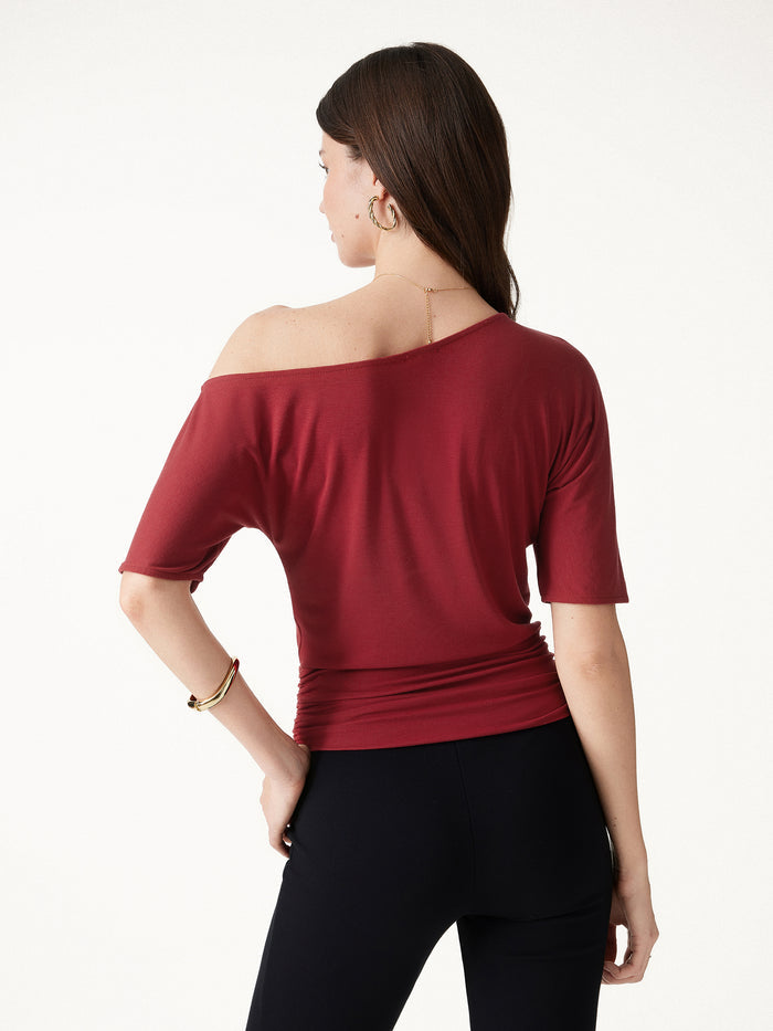 OGLmove Relaxed Short Sleeve Ruched Top