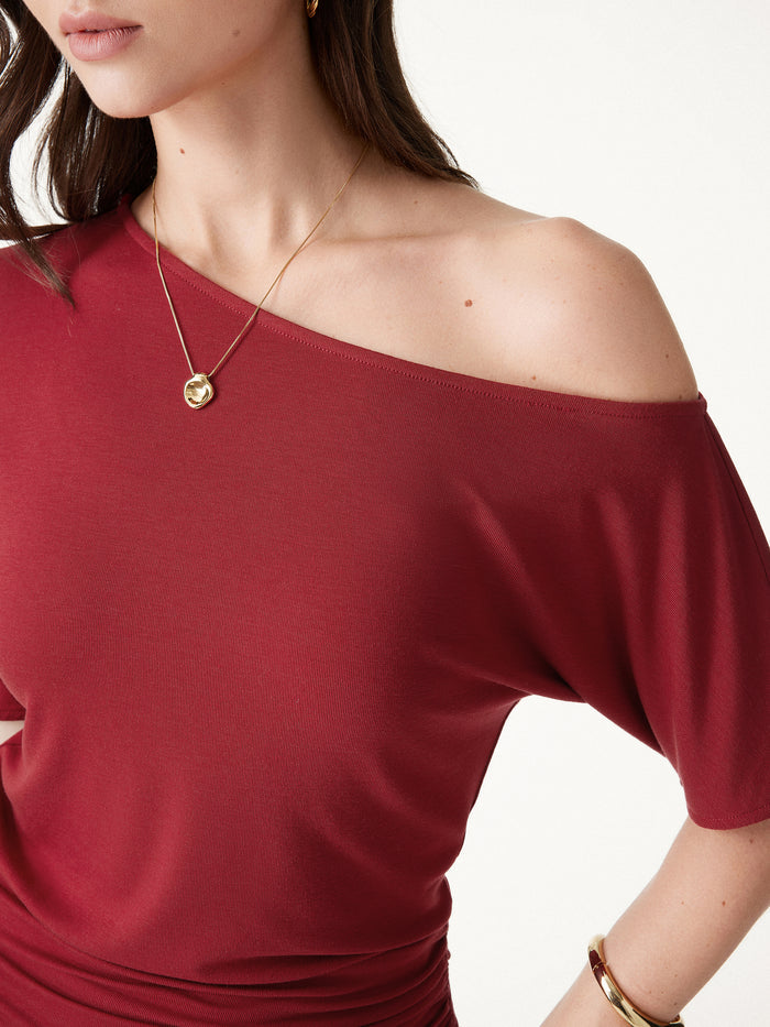 OGLmove Relaxed Short Sleeve Ruched Top