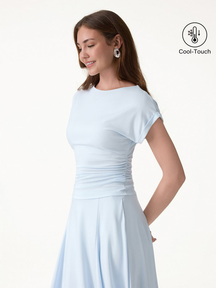 OGLmove Round Neck Ruched Tee