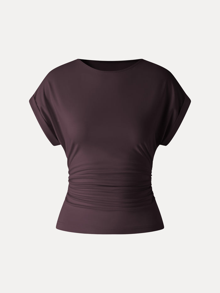 OGLmove CoolTouch Round Neck Ruched Tee
