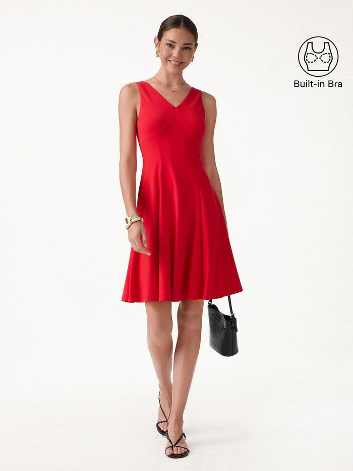 OGLmove CoolTouch V-Neck Travel Mini Dress