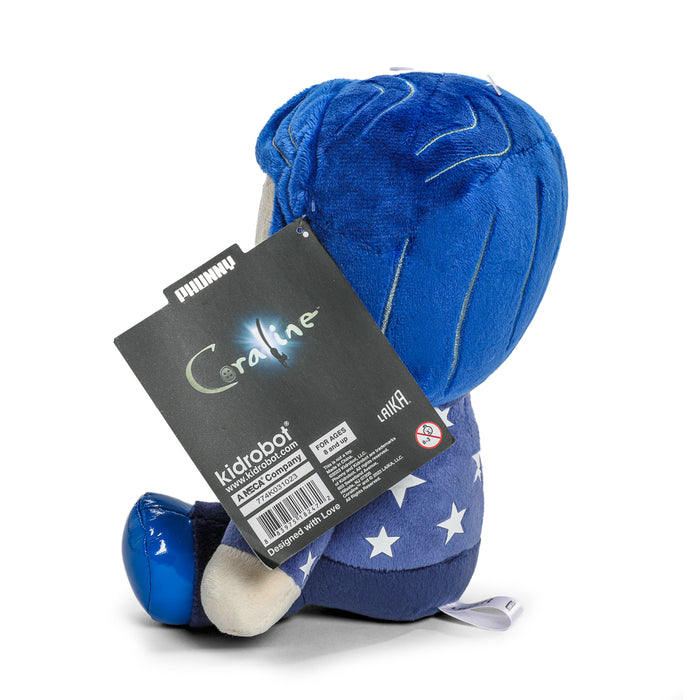 Coraline in Star Sweater Phunny Plush, 7.5-inch collectible plush toy featuring Coraline in a star-patterned sweater.