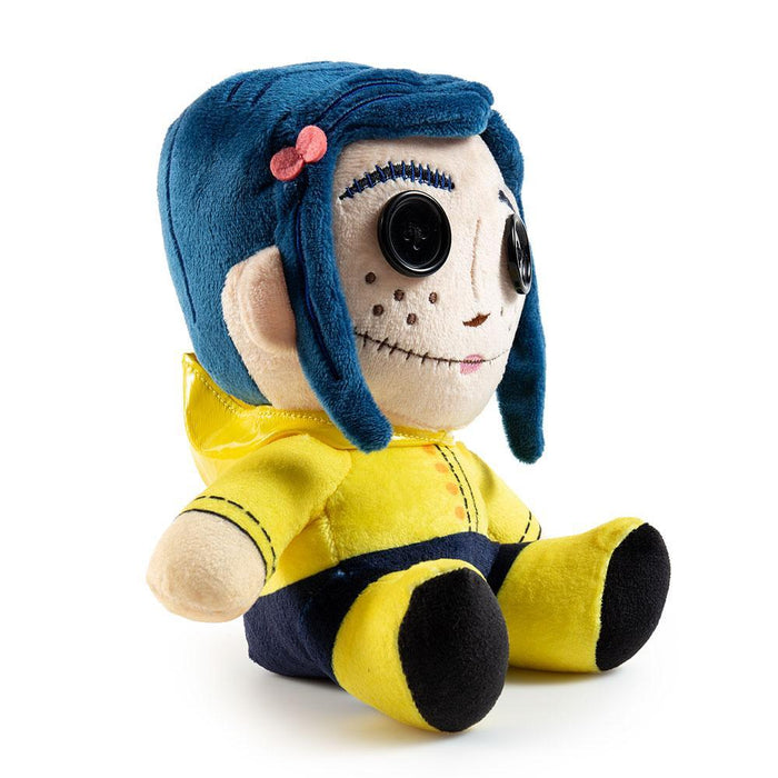 Coraline 7-inch Phunny plush by Kidrobot featuring button eyes, soft fabric, and detailed character design from the Coraline series.