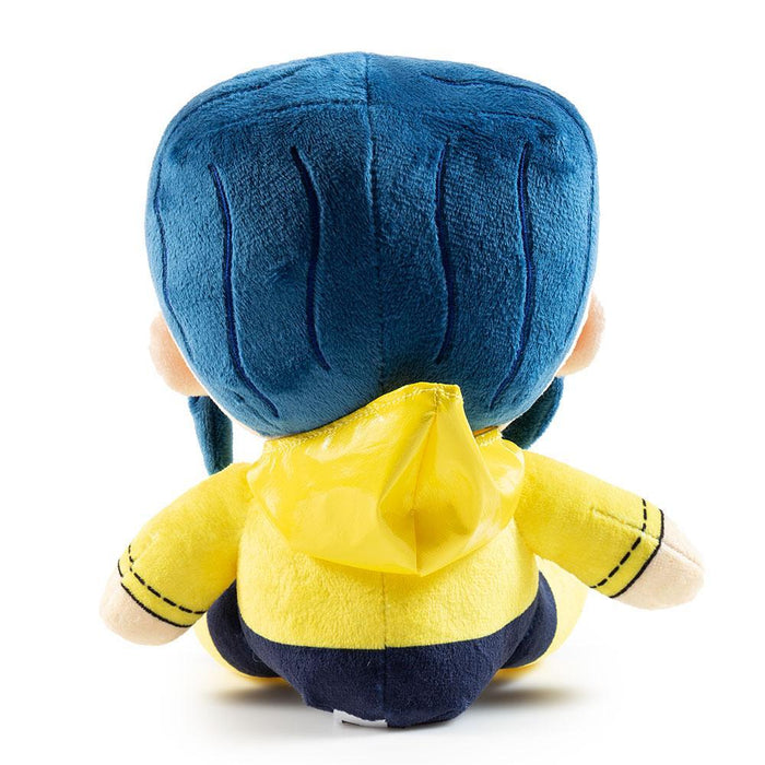 Coraline with button eyes 7-inch Phunny plush by Kidrobot, soft fabric plush toy from the Coraline collection.