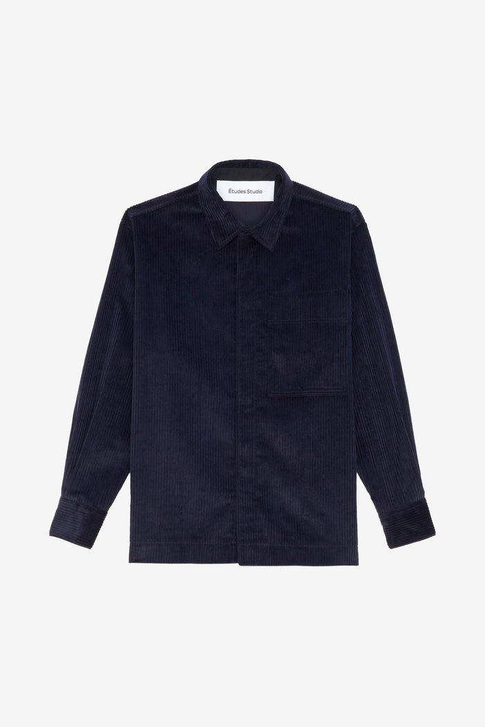 ETUDES STUDIO CORDUROY OVERSHIRT NAVY 1