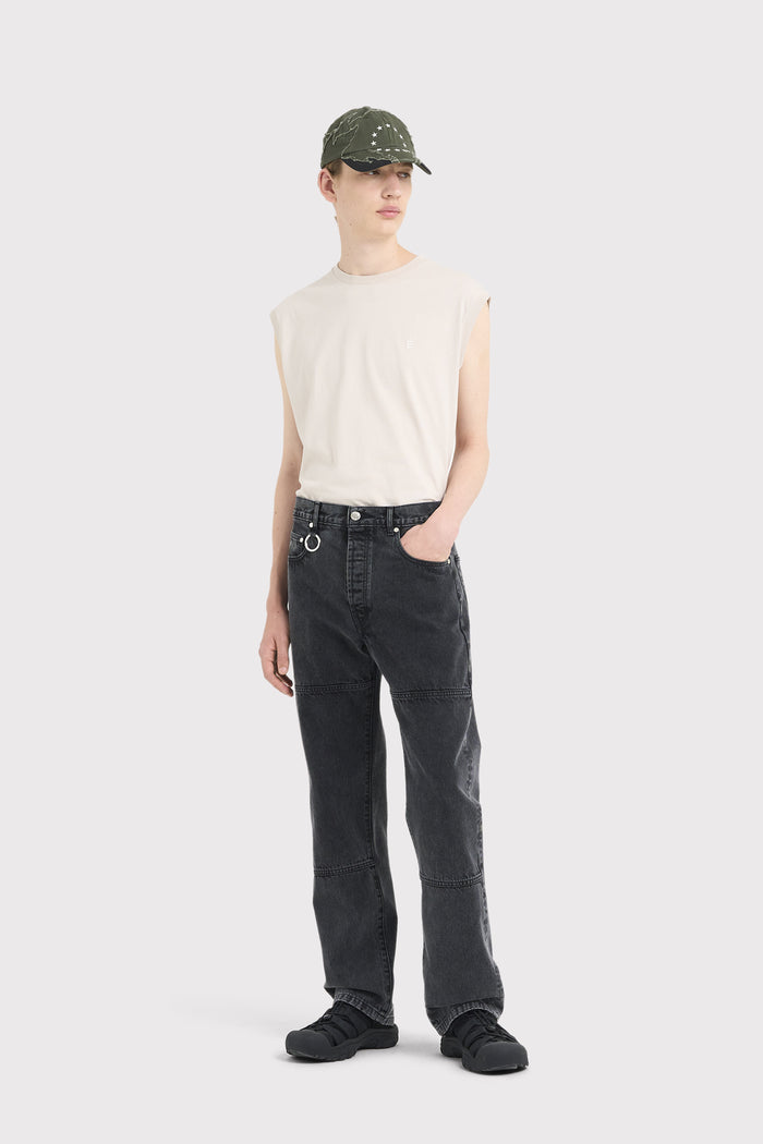 ÉTUDES CORNER DENIM WASHED BLACK TROUSERS 6