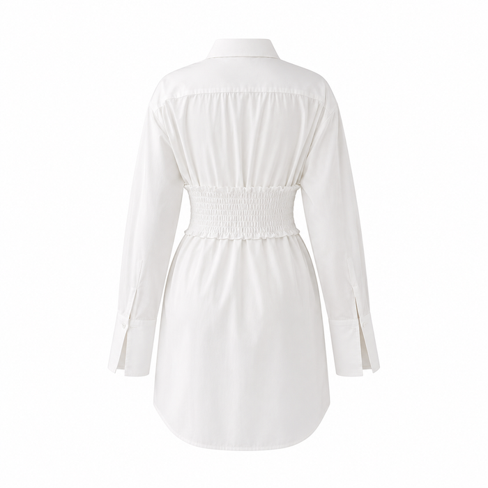 Corset-Layered Shirt Dress – Opaline