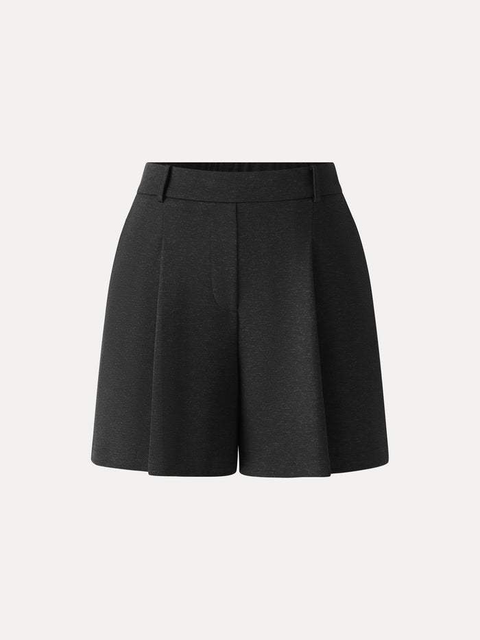 OGLmove Cotton-Linen Blend Tailored Shorts Black XS