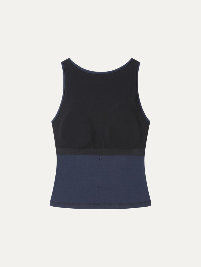 OGLmove 2Pcs Set Cropped Bra Top & Midi Skirt with Pockets