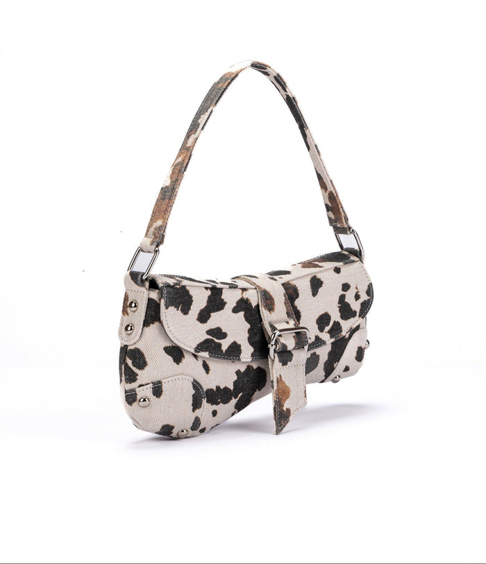 Cow Print Mini Shoulder Bag - Urban