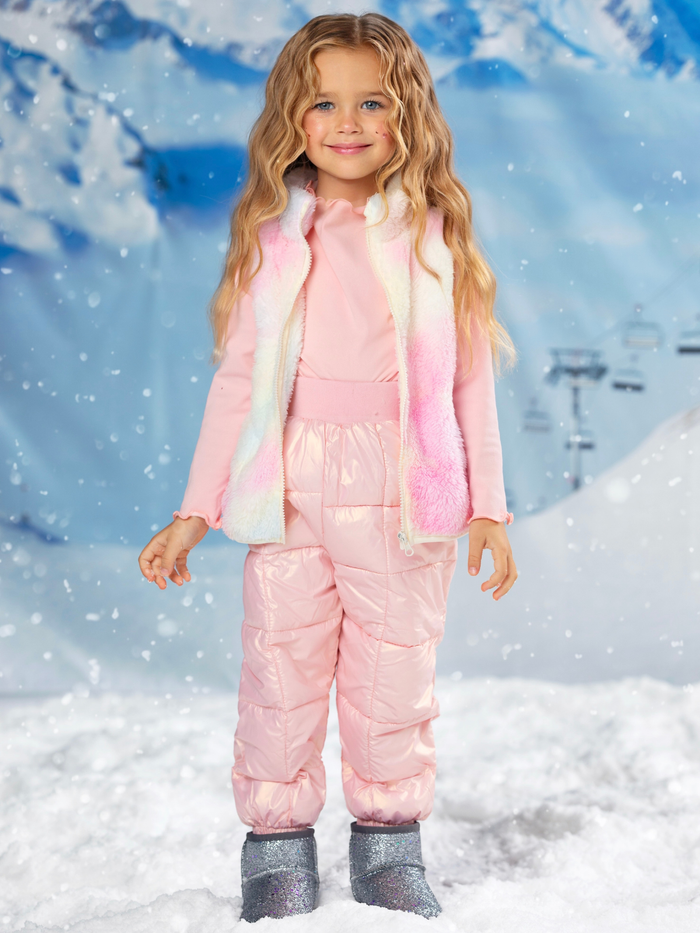 Cozy Winter Unicorn Tie Dye Sherpa Vest