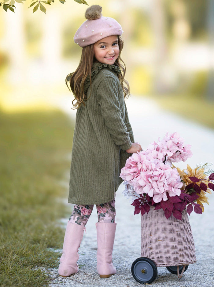 Cozy Woodland Hooded Tunic and Camouflage Legging Set Mia Belle Girls