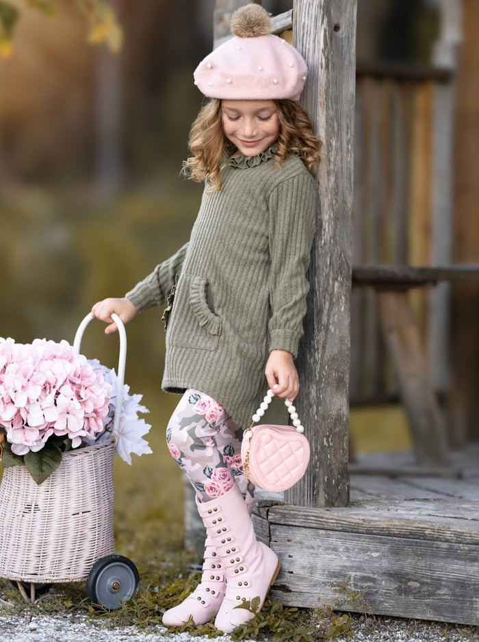 Cozy Woodland Hooded Tunic and Camouflage Legging Set Mia Belle Girls