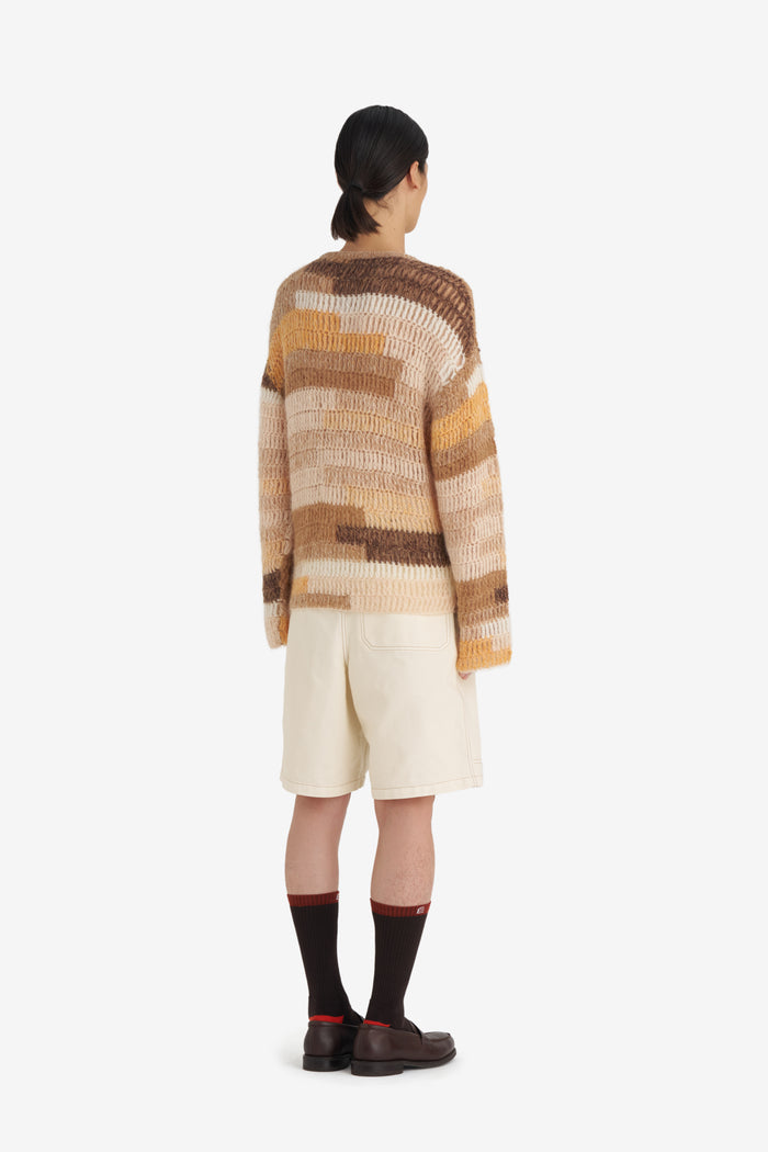 CROCHET ROUNDNECK T1 / BROWN